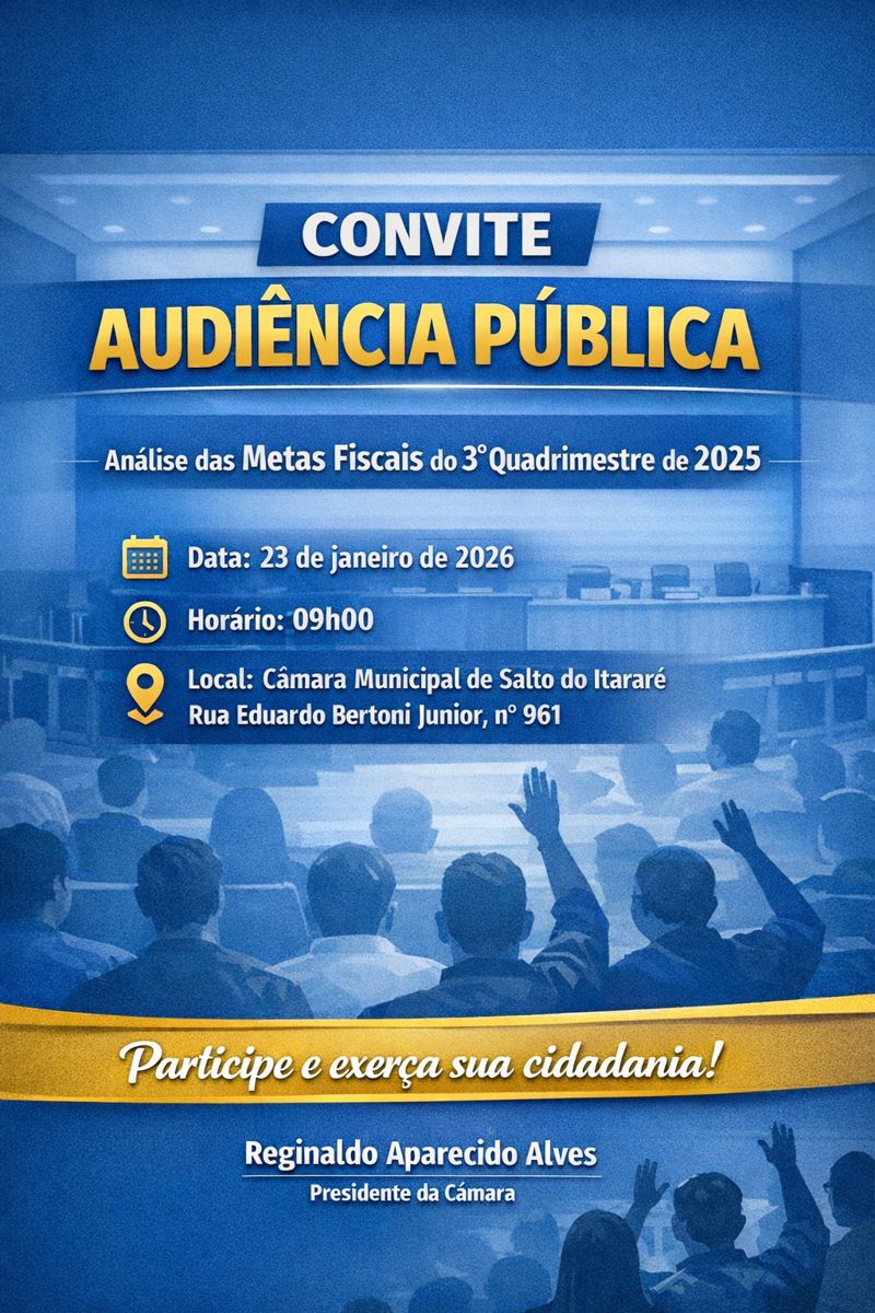 CONVITE – AUDIÊNCIA PÚBLICA