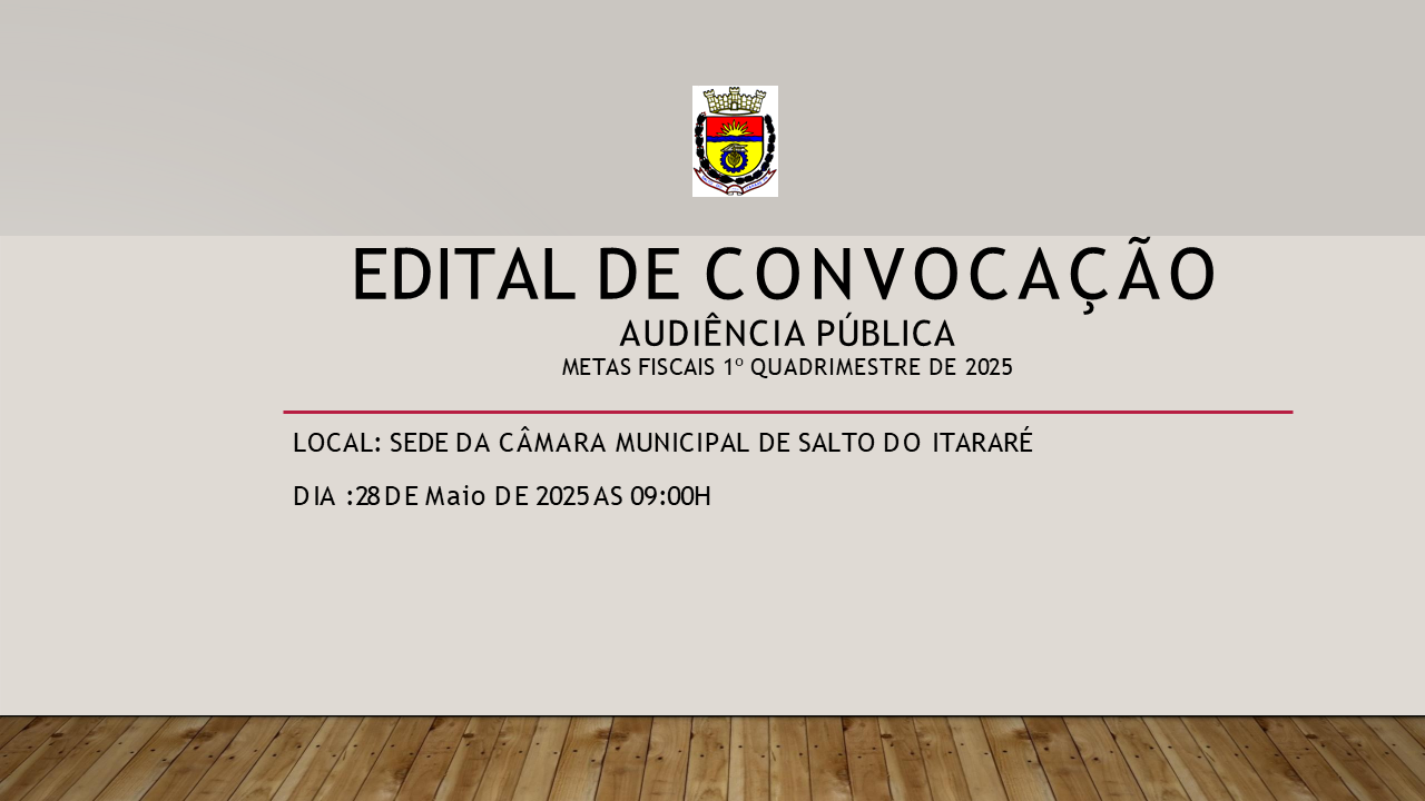 CONVITE PARA AUDIÊNCIA PÚBLICA