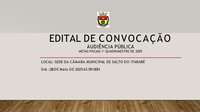 CONVITE PARA AUDIÊNCIA PÚBLICA