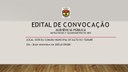 CONVITE PARA AUDIÊNCIA PÚBLICA 